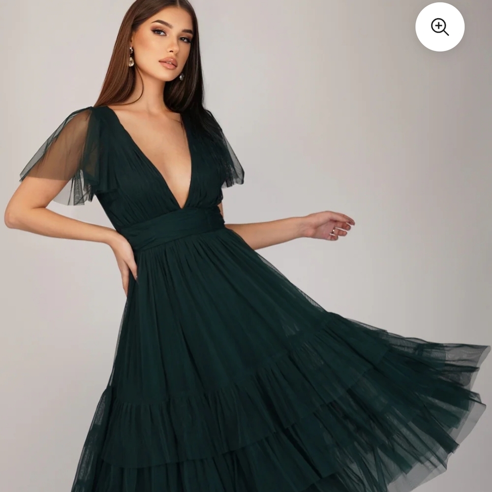 Elegant Dark Green Evening Dress